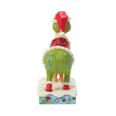 Jim Shore Grinch Tying Antlers Max Figurine, 6"
