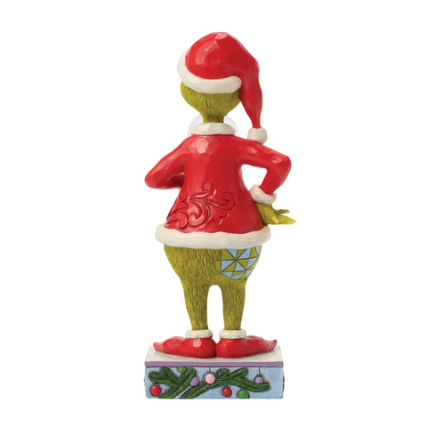 Jim Shore Grinch Holding Dome with Max Figurine, 9.25"