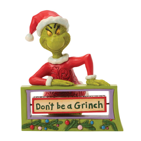 Jim Shore Grinch with Rotating Messages Figurine, 5.75"