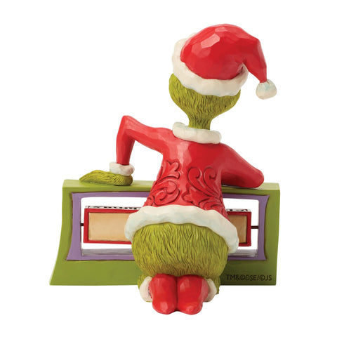 Jim Shore Grinch with Rotating Messages Figurine, 5.75"