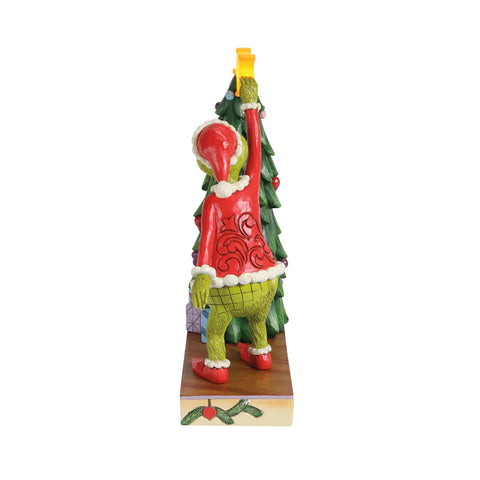 Jim Shore Grinch Pulling Tree Star Figurine, 10"