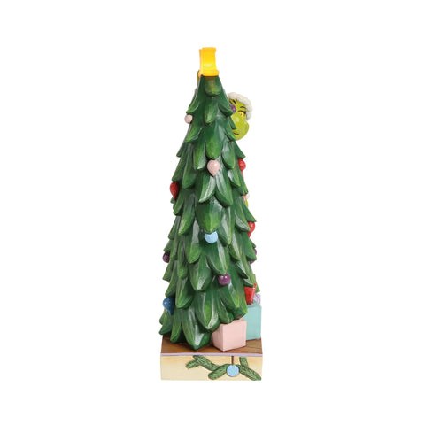 Jim Shore Grinch Pulling Tree Star Figurine, 10"