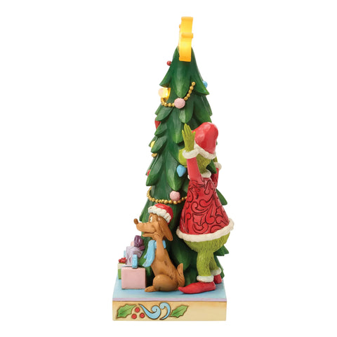 Jim Shore Grinch, Cindy, Max Peeking Figurine, 10.5"