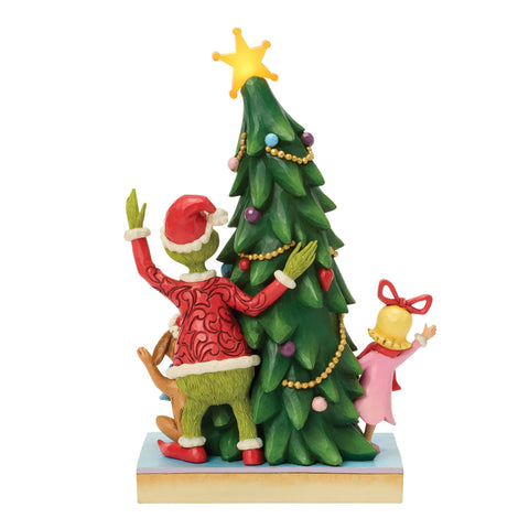 Jim Shore Grinch, Cindy, Max Peeking Figurine, 10.5"