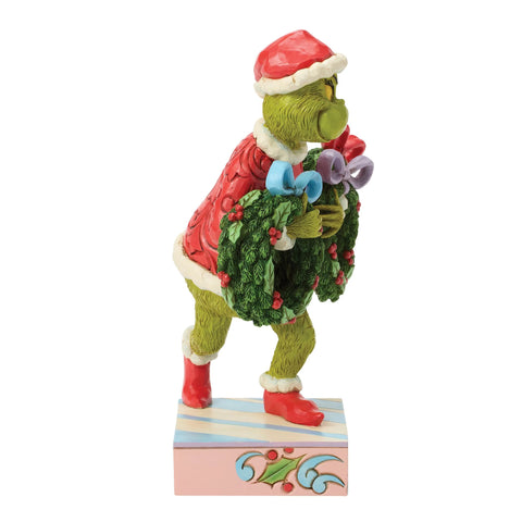 Jim Shore Grinch with Multiple Wreaths Figurine, 8"