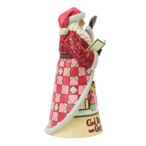 Jim Shore Heartwood Creek Song Santa Figurine, 10.5"