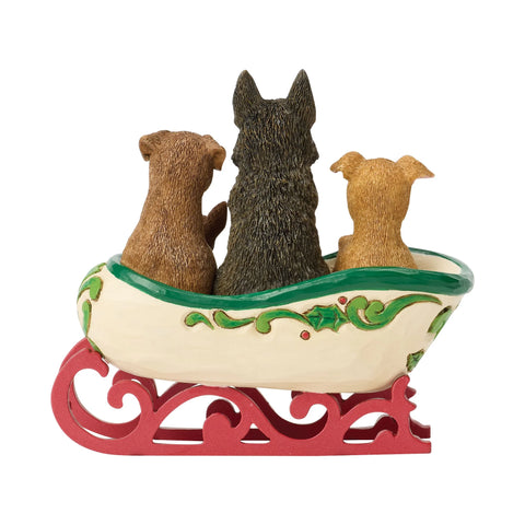 Jim Shore Heartwood Creek Santa's Rescue Sleigh Figurine, 3.5"
