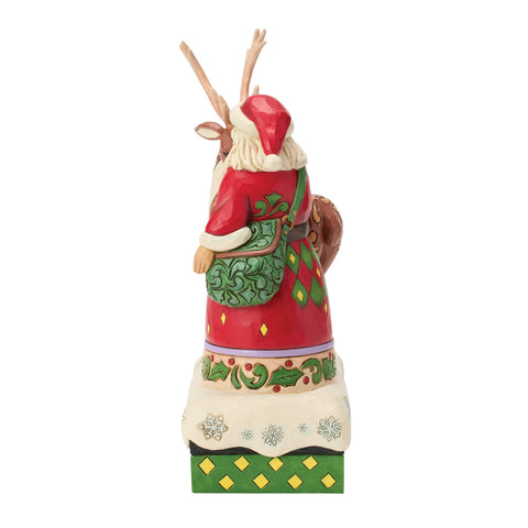 Jim Shore Santa Reindeer John Deere, 9.45"