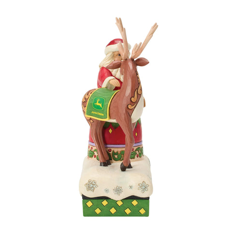 Jim Shore Santa Reindeer John Deere, 9.45"