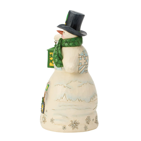 Jim Shore Snowman John Deere Top Hat, 8.46"
