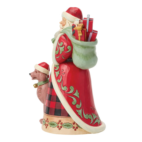 Jim Shore Highland Glen Santa Pet Dog Figurine, 9.65"