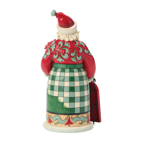 Jim Shore Highland Glen Santa Sled Figurine, 8.27"