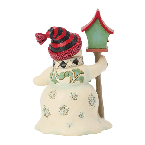 Jim Shore Highland Glen Snowman Birdhouse Figurine, 5.63"