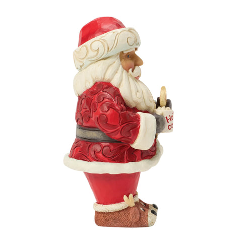 Jim Shore Heartwood Creek Santa Hot Cocoa Cookie Pint, 5.12"