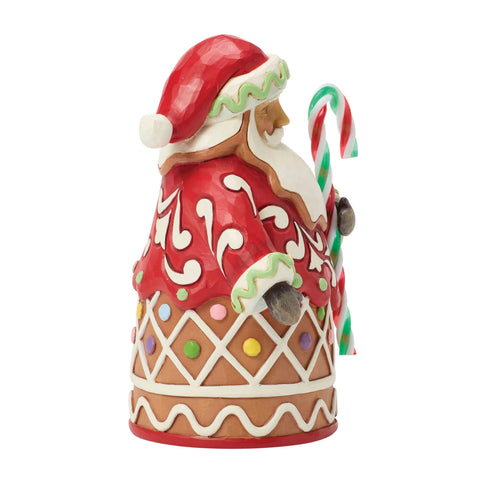 Jim Shore Gingerbread Santa Candy Pint, 5.12"