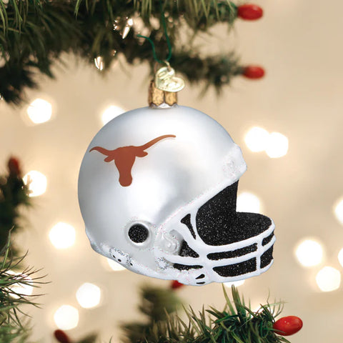 christmas football helmet Texas Helmet Ornament, 4"