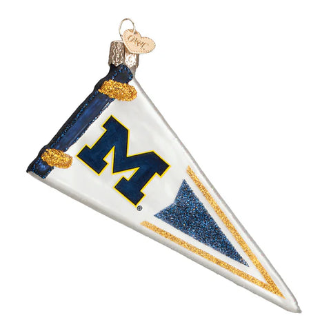 Michigan Pennant Ornament, 5"