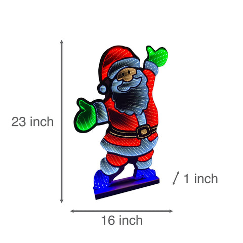 Infinity Standing Santa With Wooden Base (23")