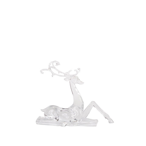 Clear Acrylic Deer Figurine, 10.75 - 17.75" (2 styles - sold individually)