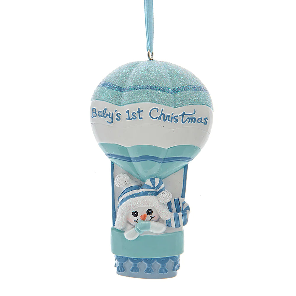 Hot Air Balloon "Baby's 1st Christmas" Ornament