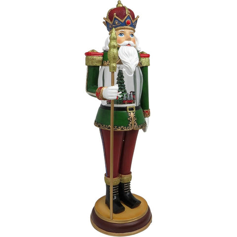 LED Lighted Musical Nutcracker W/ Rotating Train, 18"