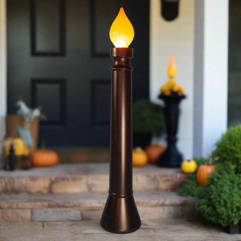 40" Lit Blow Mold Black Candle