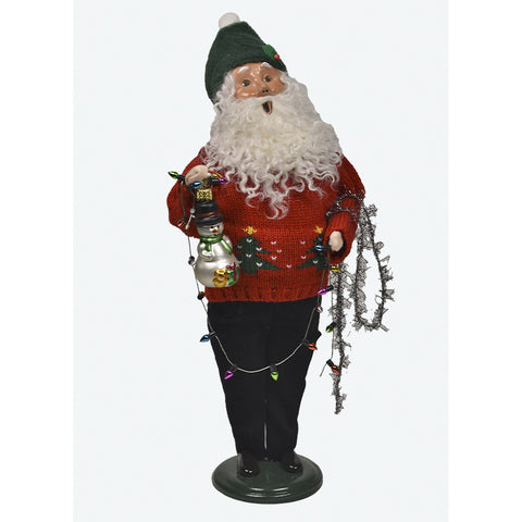 Decorating Santa Caroler Figurine, 13"