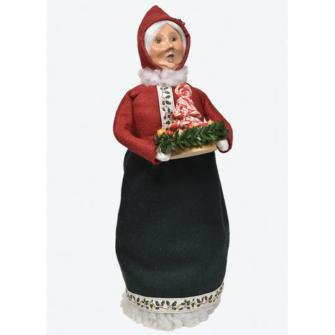 Holly Jolly Mrs Claus Caroler Figurine, 13"