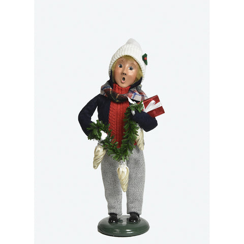 Ornament Family Boy Caroler Figurine, 10"
