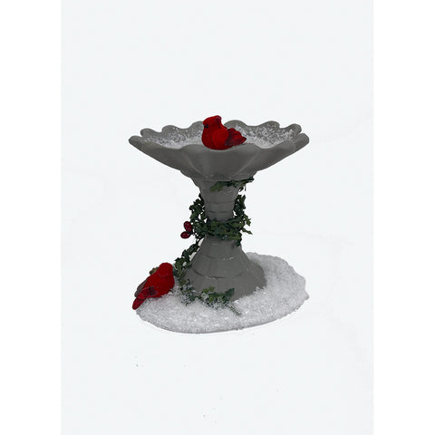 Cardinal Bird Bath Figurine, 5.5"