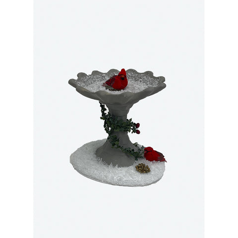 Cardinal Bird Bath Figurine, 5.5"