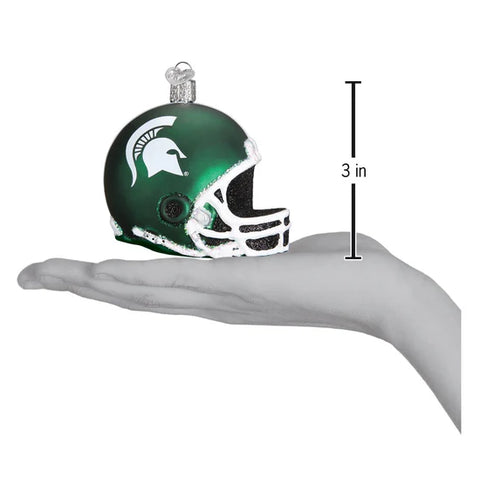 Michigan State Helmet Ornament, 3"