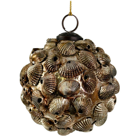 Shell Ball - Aged Gold, 4"