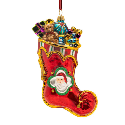 By the Chimney in Style Glass Ornament