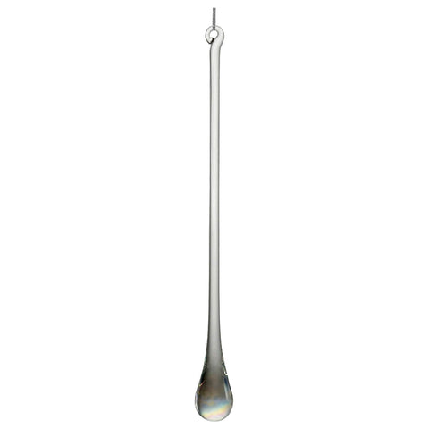 Glass Drop - Clear Lustered, 8"