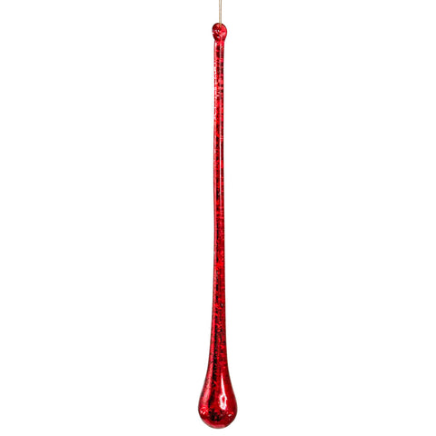 Glass Drop - Antique Red, 8"