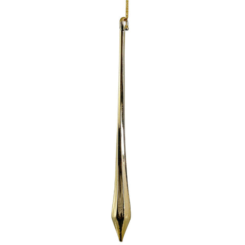 Glass Icicle - Gold, 7"