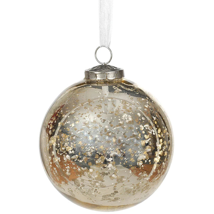 5" Mercury Glass Champagne Ornament