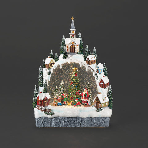 Lighted Swirl Christmas Village Arch, 11.25"