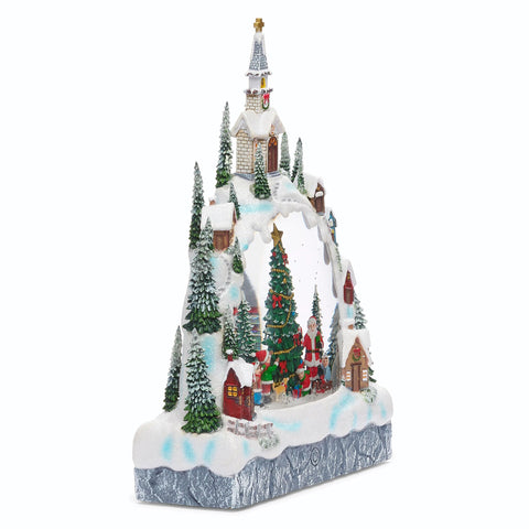 Lighted Swirl Christmas Village Arch, 11.25"