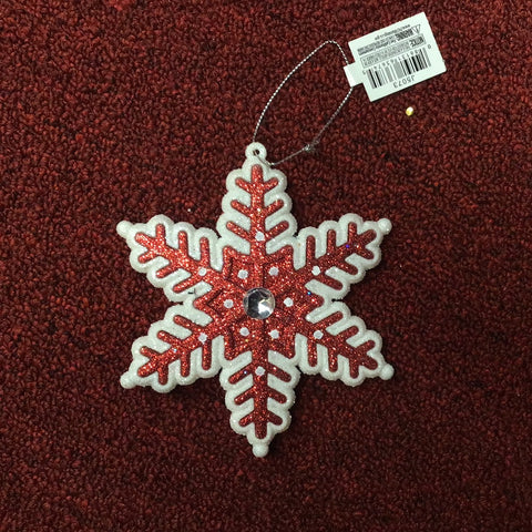 Kurt S. Adler Red and White Snowflake