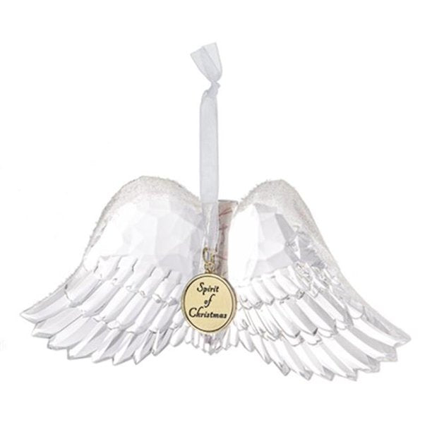 7" Acrylic "Spirit of Christmas" Angel Wings Ornament