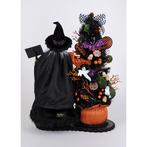 Lighted Tricks or Treats Kitchen Witch Figurine, 23"