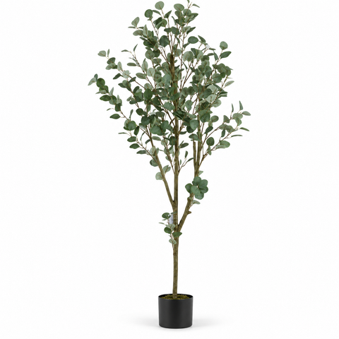 Artificial Potted Eucalyptus Tree, 70"