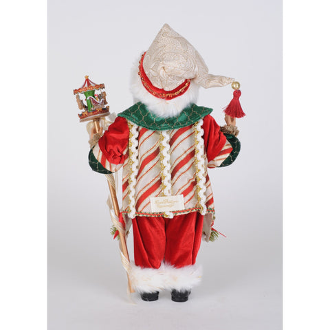 Carousel Christmas Santa Figurine, 18"