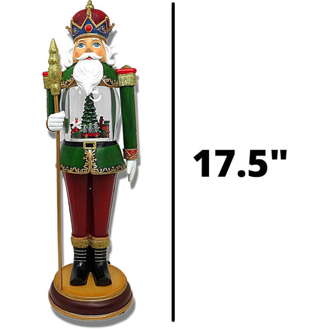 LED Lighted Musical Nutcracker W/ Rotating Train, 18"