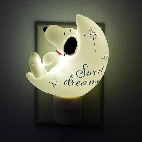 Snoopy Moon Night Light, 5"