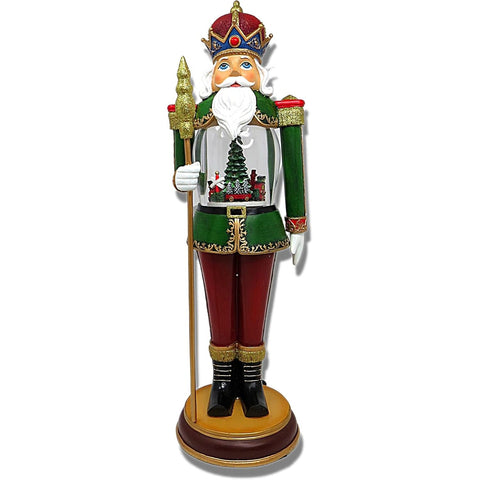 LED Lighted Musical Nutcracker W/ Rotating Train, 18"
