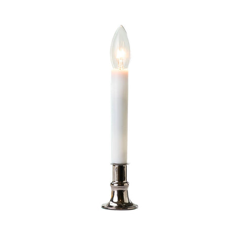 Dark Pewter Incandescent Bulb Candle W/ Sensor, 9" (Set of 4)