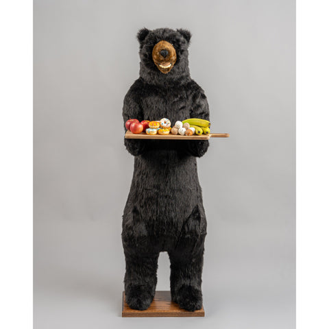 Butler Bear Figure, Black, 58"